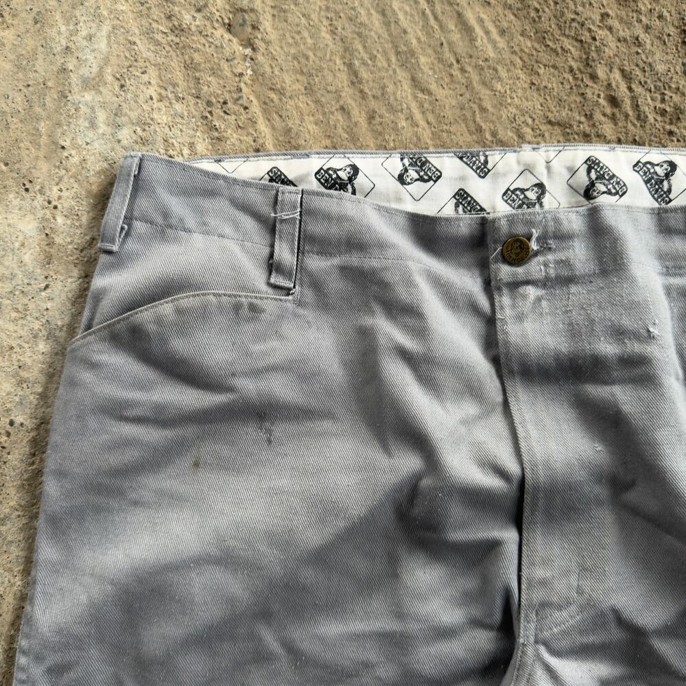 VTG Ben Davis Frisko Pants Mens 38 (Fit 38x30) Gray Wide Leg Baggy Made USA - Picture 3 of 6